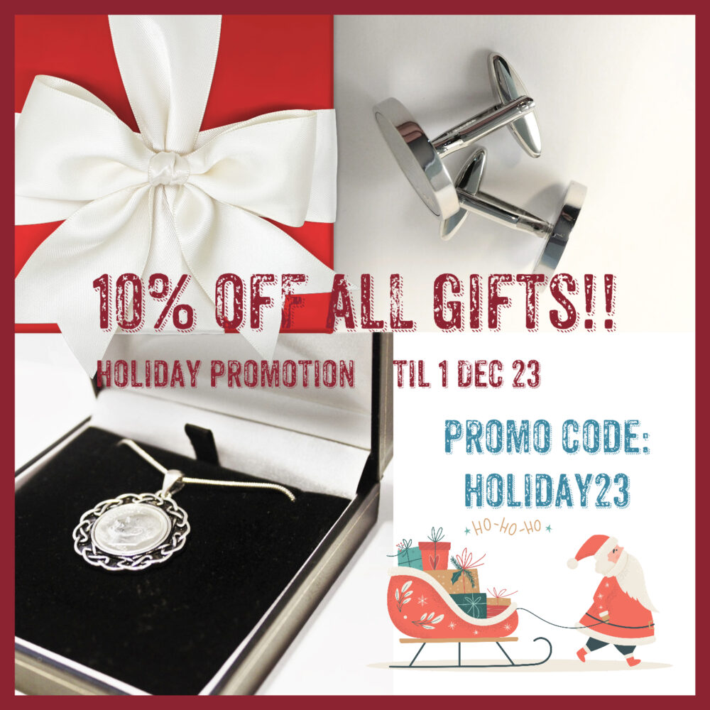 10% promo code Holiday23 to get 10% off all gifts til 1 December